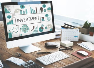 Illustration of financial business chart investment on computer Illustration of financial business chart investment on computer