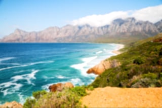 South africa coastline indian ocean near the mountain and beach
