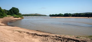 landscape of the Limpopo river on the state border of South Africa landscape of the Limpopo river on the state border of South Africa