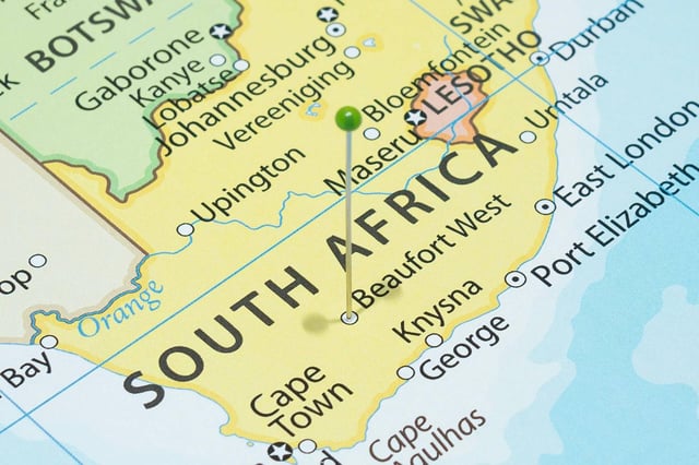 Map Of South Africa With A Pin
