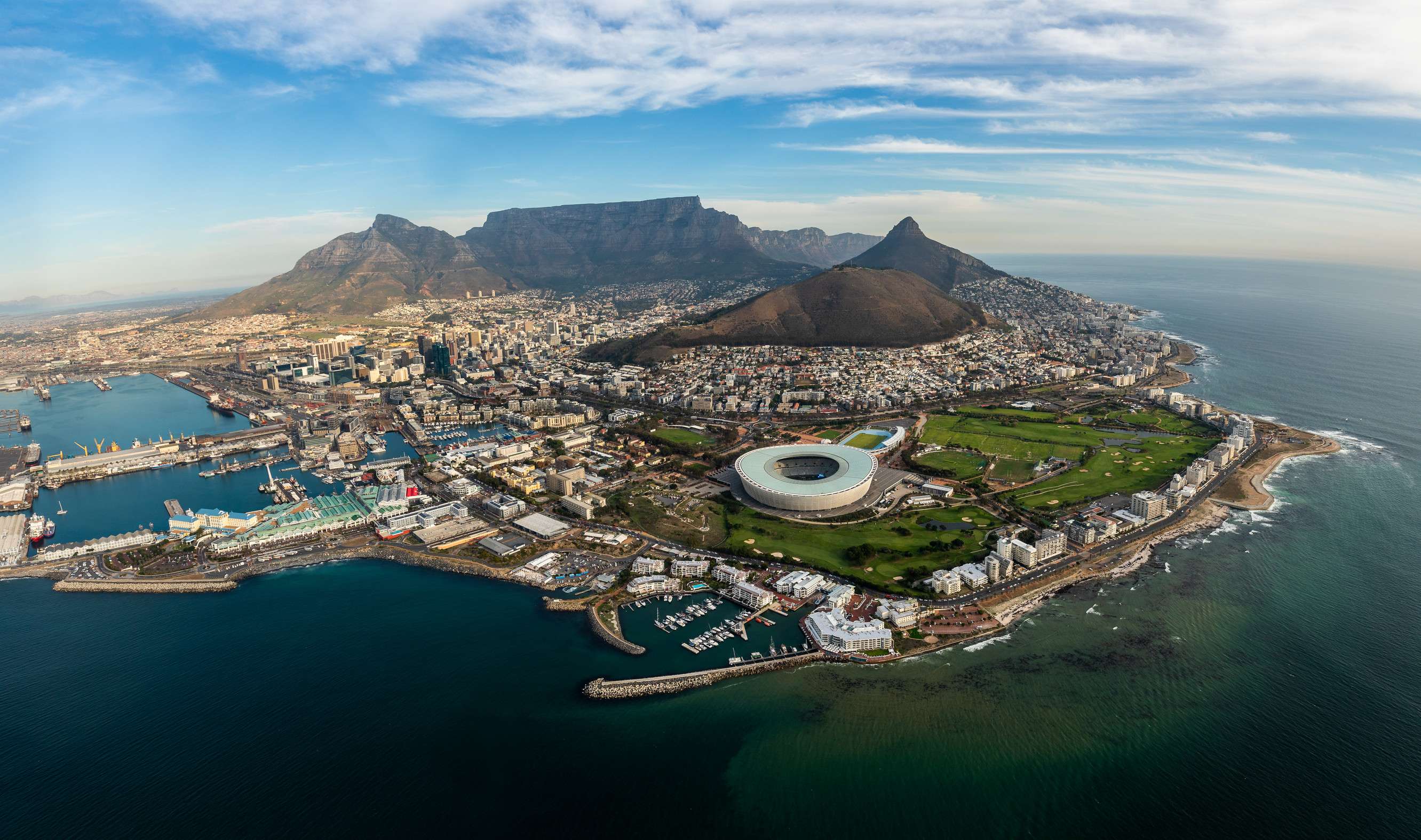 Capetown Picture Taken From A Helicopter Scenic Flight