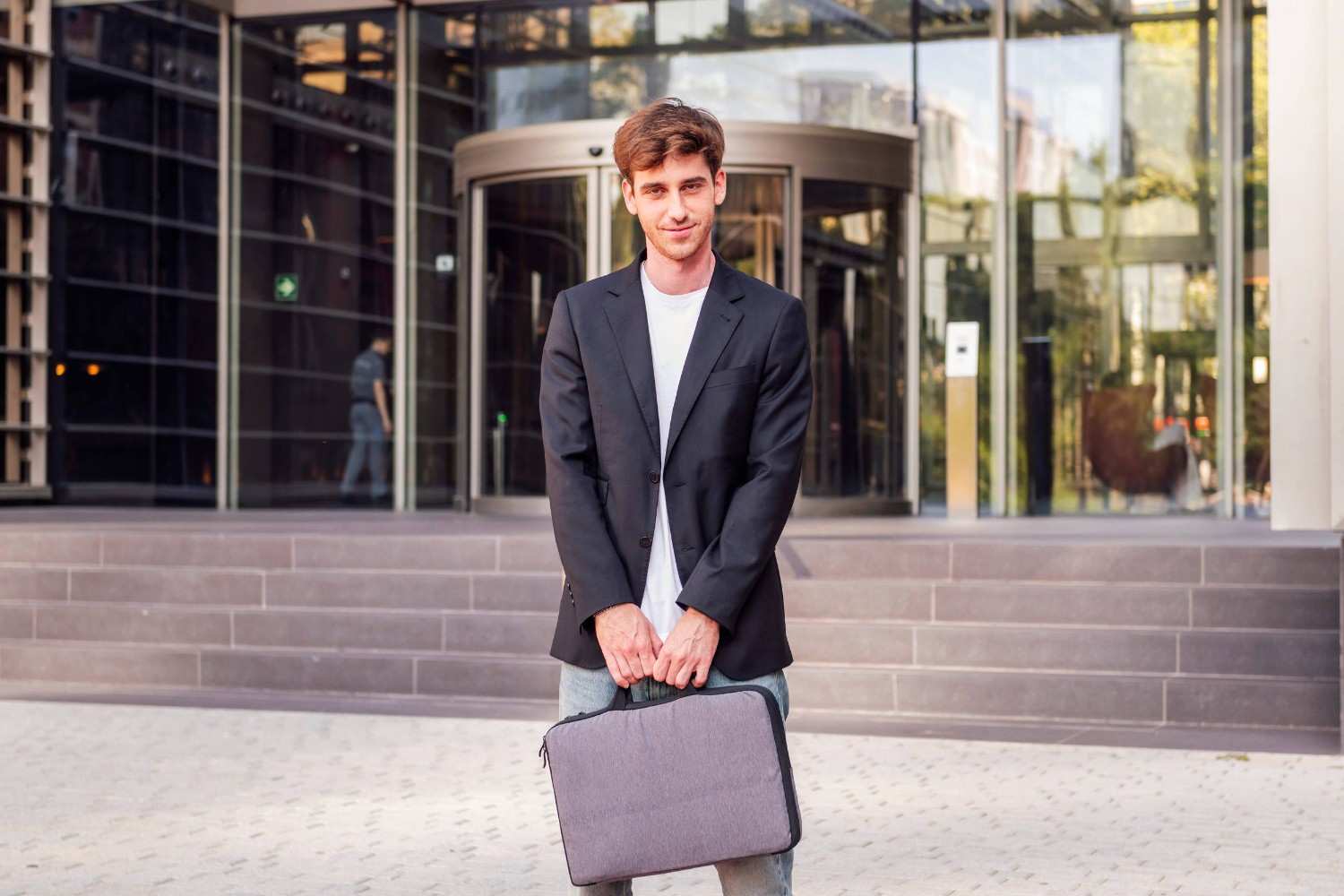 Diplomat Holding His Bag