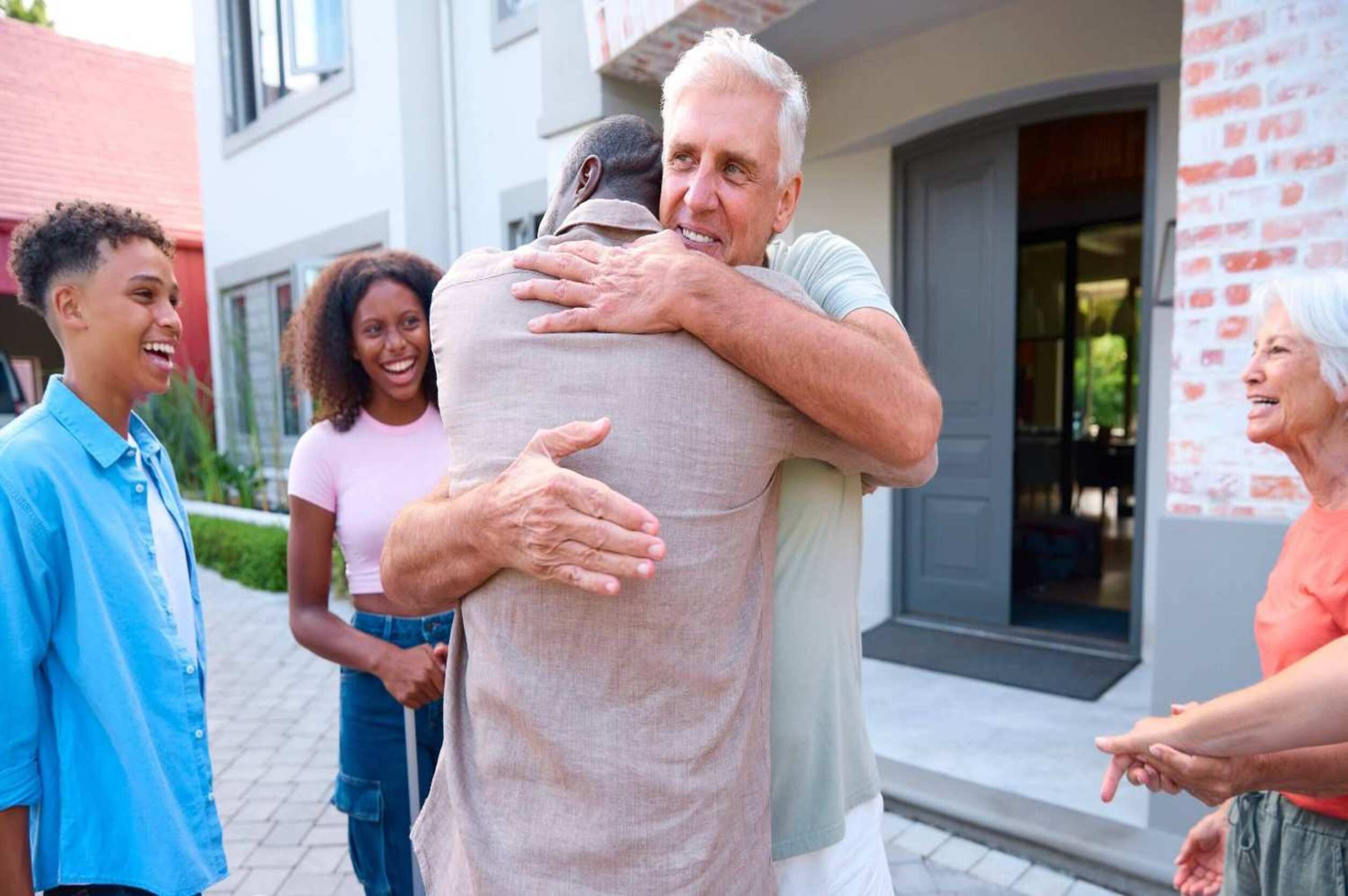 Grandparents Greeting Family